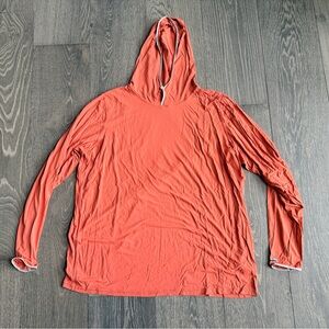 Patagonia Long Sleeve Hooded Shirt in Orange Coral Size XXL